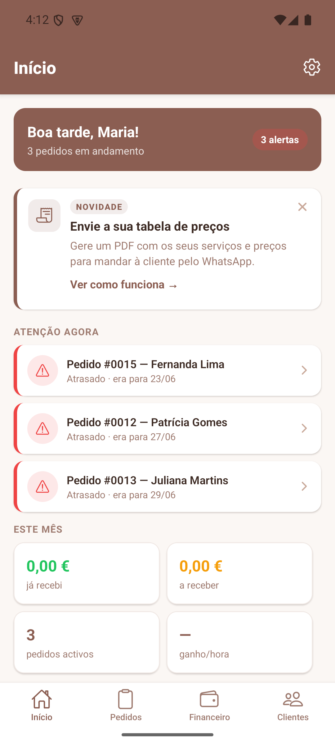 Painel Inicial